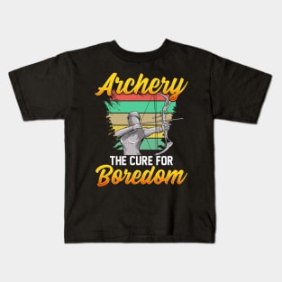 Archery: The Cure For Boredom Competitive Shooting Kids T-Shirt